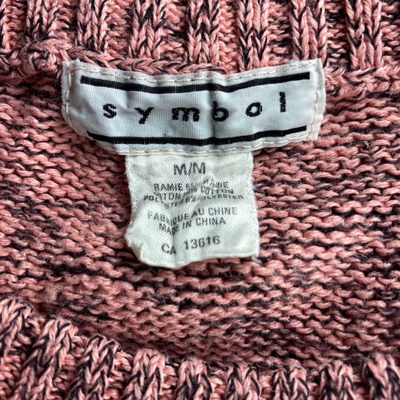 Symbol Over Elbow Knit Pink Sweater - Picture 6 of 6